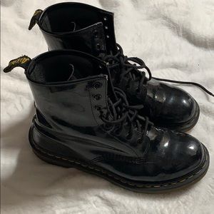 Patent Leather Dr Marten Combat Boots